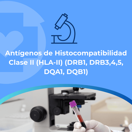 Antígenos de Histocompatibilidad Clase II (HLA-II) (DRB1, DRB3,4,5, DQA1, DQB1)
